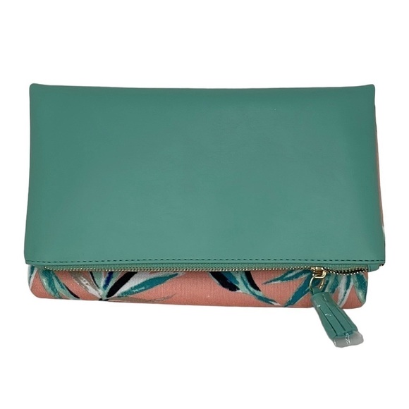 Rachel Pally Handbags - Rachel Pally Purse Wallet Fold Over Clutch NWOT Floral Pink Green Zip Closure